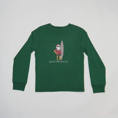 SALTWATER BOYS COMPANY GRAPHIC TEE-SURF SANTA