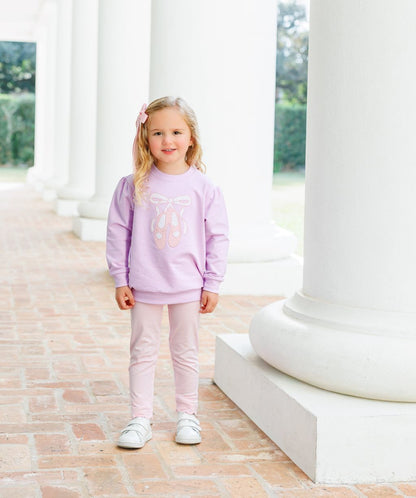 Trotter Street Kids French Terry Pullover- Ballet Shoes