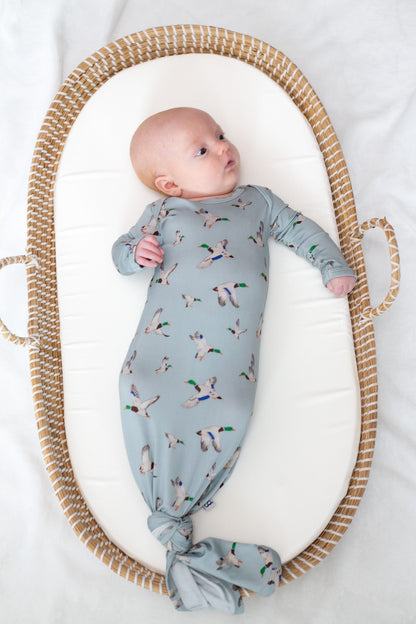 Goosies- Knotted Infant Gown - Mallards (0-3 mo)