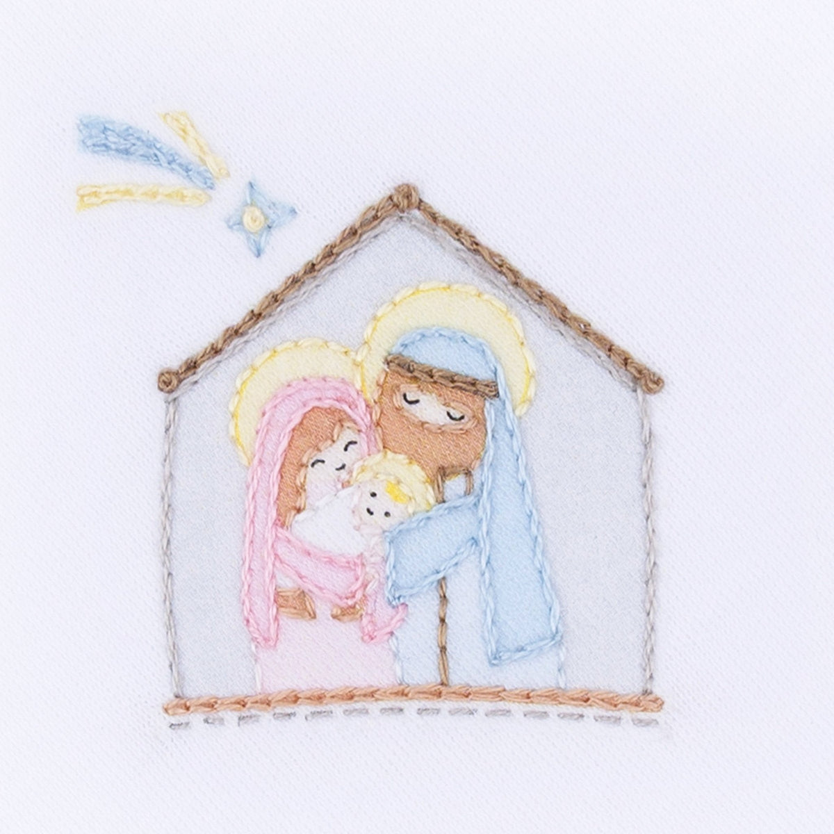 Magnolia Baby Little Manger Hand-Embroidered Bodysuit