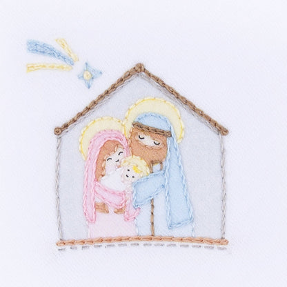 Magnolia Baby Little Manger Hand-Embroidered Bodysuit