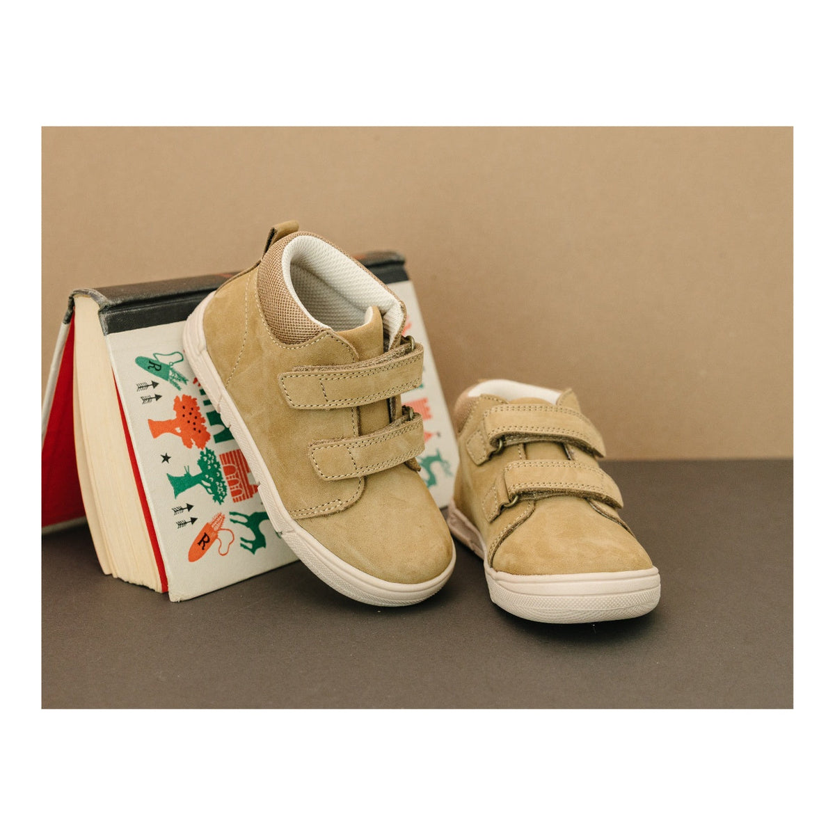 L'Amour SHOES  | BOYS OTIS MID-TOP DOUBLE VELCRO LEATHER SNEAKER