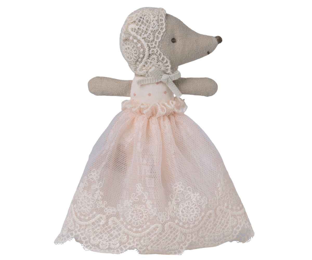 Maileg Baby mouse in gown - Powder - Persnickety Shop