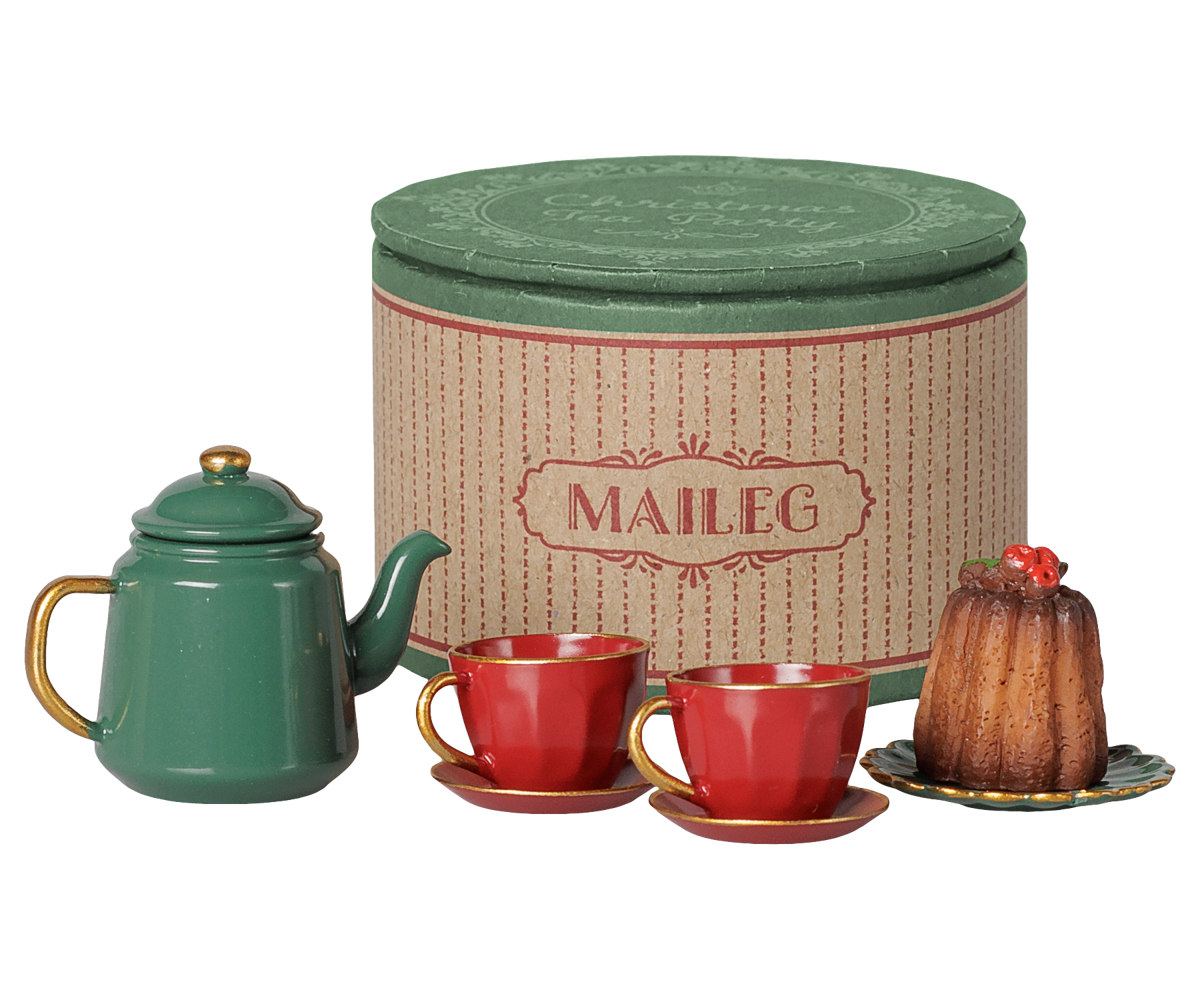 PREORDER Maileg NEW Christmas tea party, Mouse - Red/Green