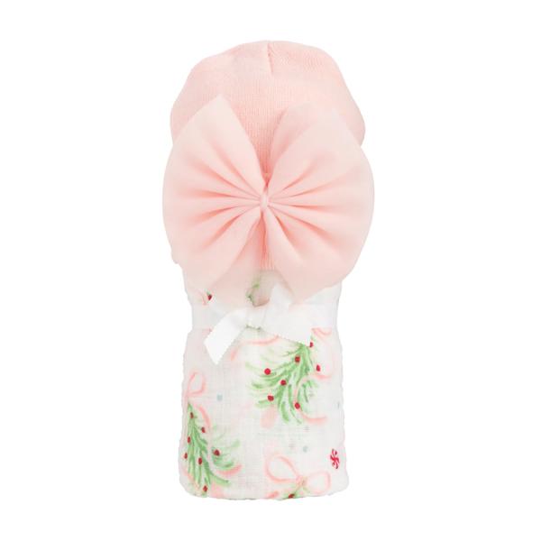 CHRISTMAS TREE SWADDLE AND HAT SET