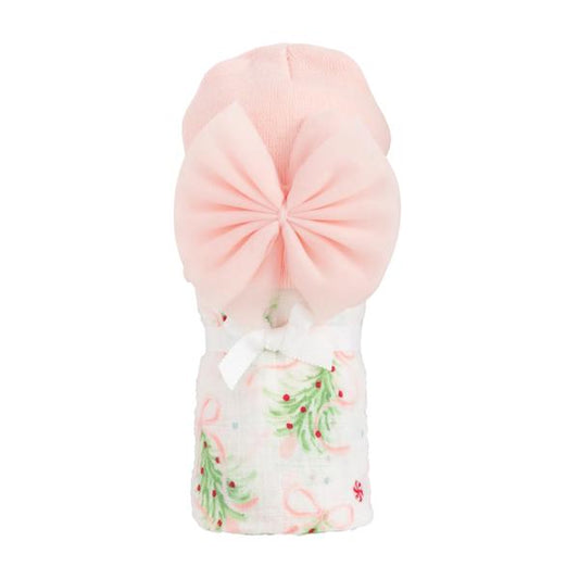 CHRISTMAS TREE SWADDLE AND HAT SET