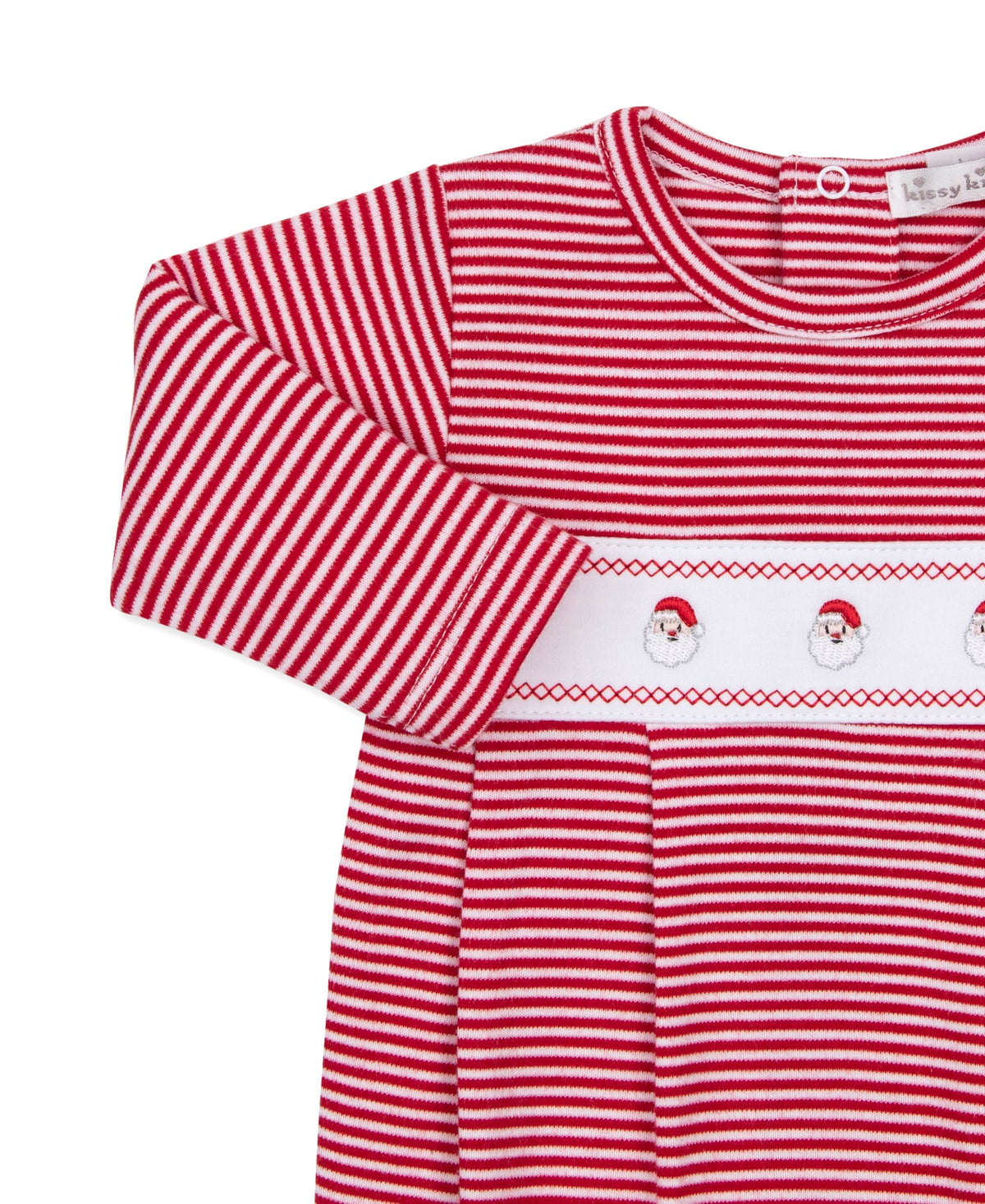Kissy Kissy Classic Treasures Holiday 26 Stripe Santa Footie