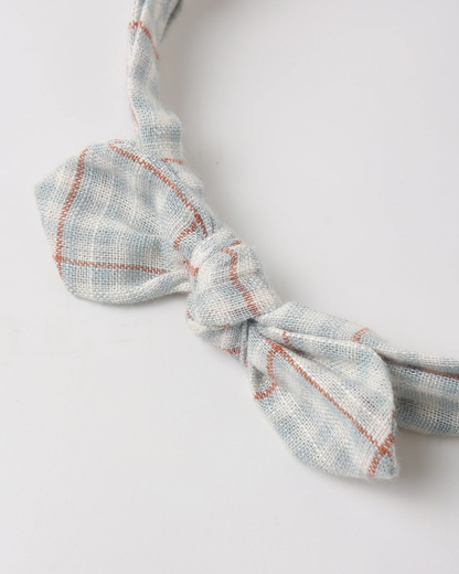 RYLEE + CRU Baby Bow Headband Light Blue Plaid - Persnickety Shop