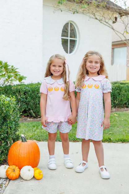 Trotter Street Kids Pumpkin Floral Dress