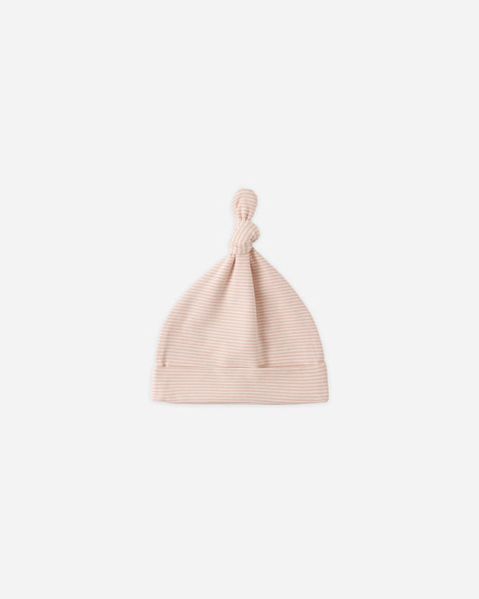 Knotted Baby Hat || Melon Micro Stripe - Persnickety Shop