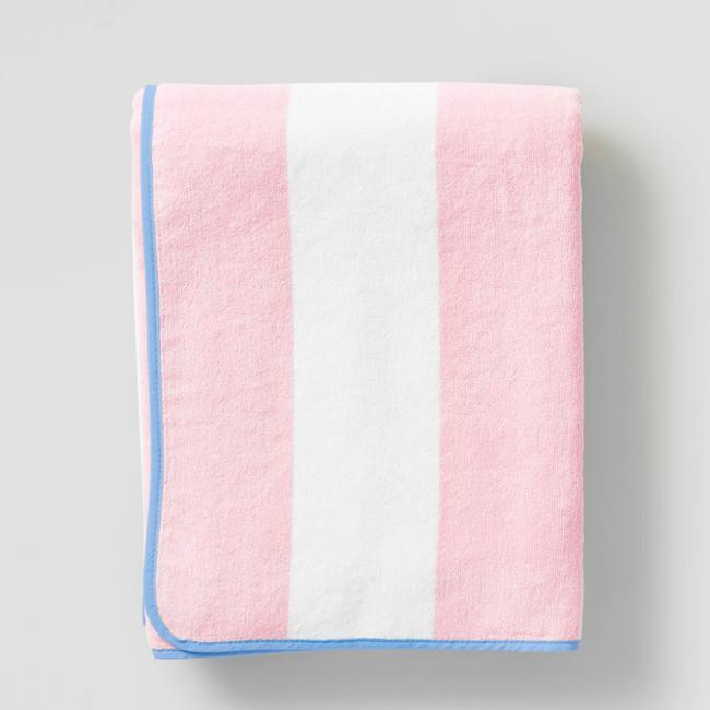 Beach Towel Pink Stripe - Persnickety Shop