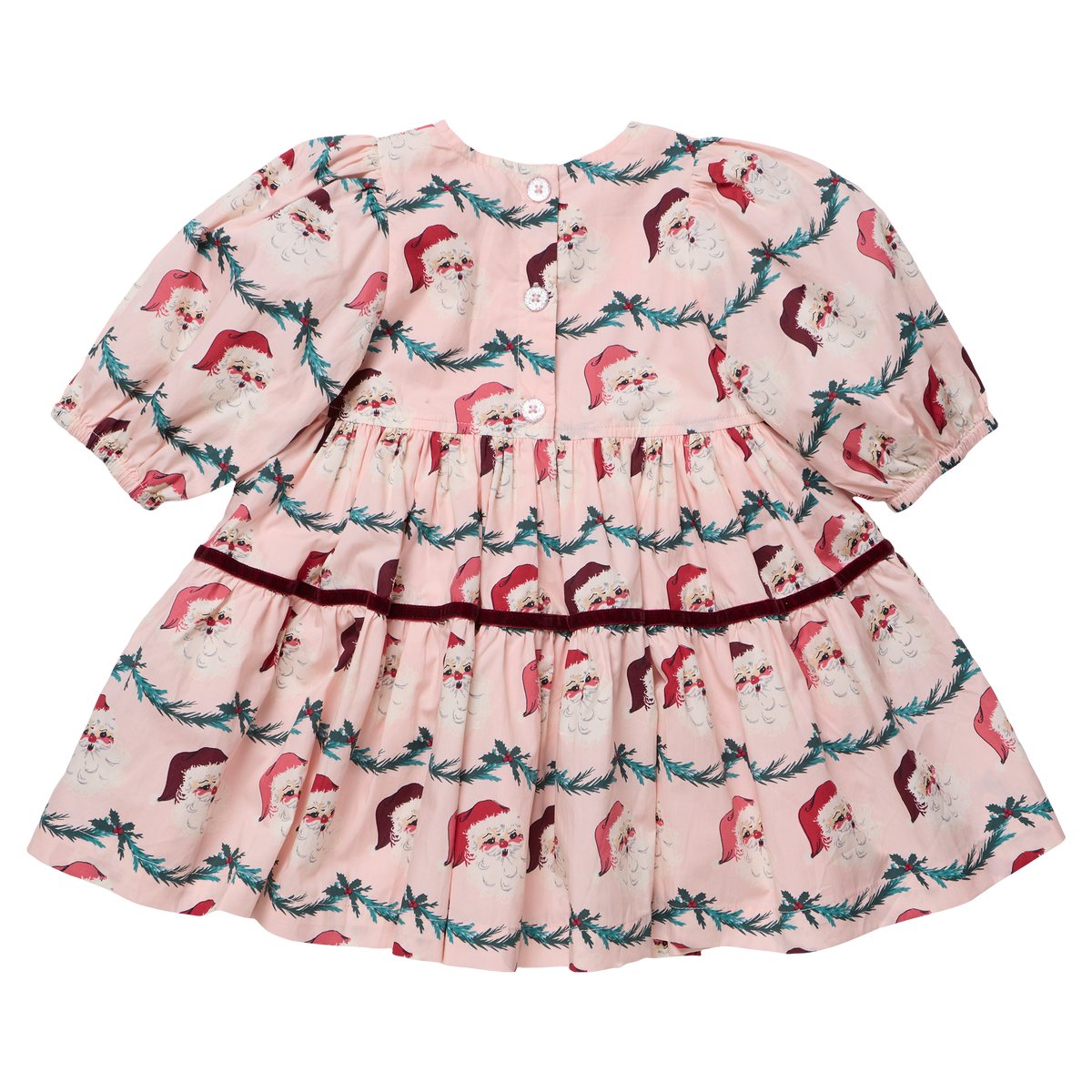 Baby Girls Maribelle Dress Set- Santa Garland - Persnickety Shop