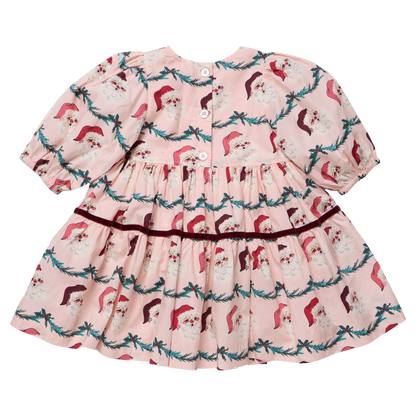Baby Girls Maribelle Dress Set- Santa Garland - Persnickety Shop