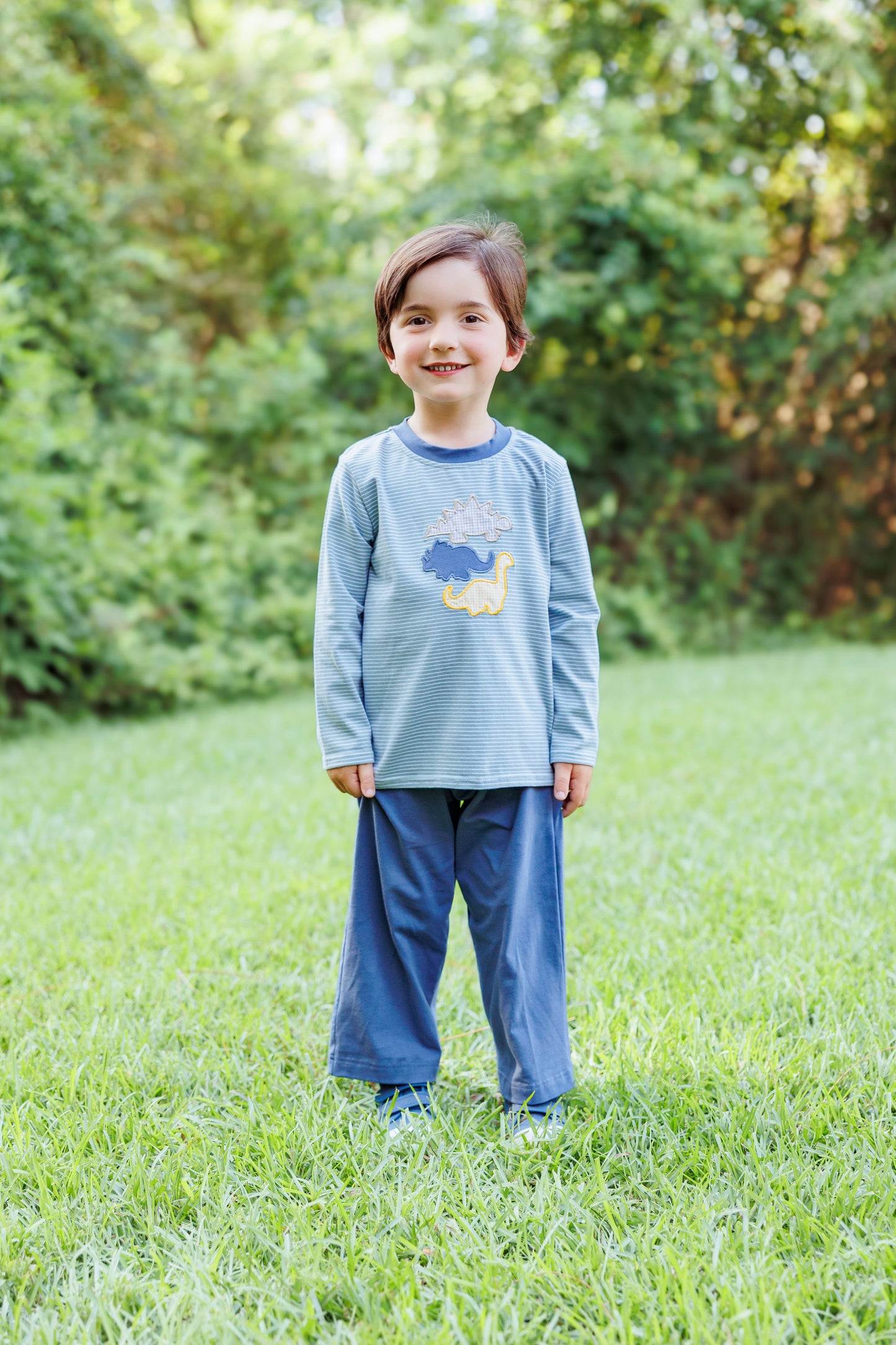 PRE-ORDER | Fall Fossils Pant Set Jellybean by Smock Candy - Persnickety Shop