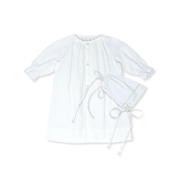 Lullaby Set Daniel Daygown, Blessings White Bastiste with White Trim