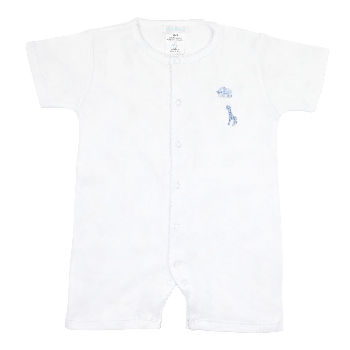 LYDA BABY Safari Blue Embroidery Boy Romper - Persnickety Shop