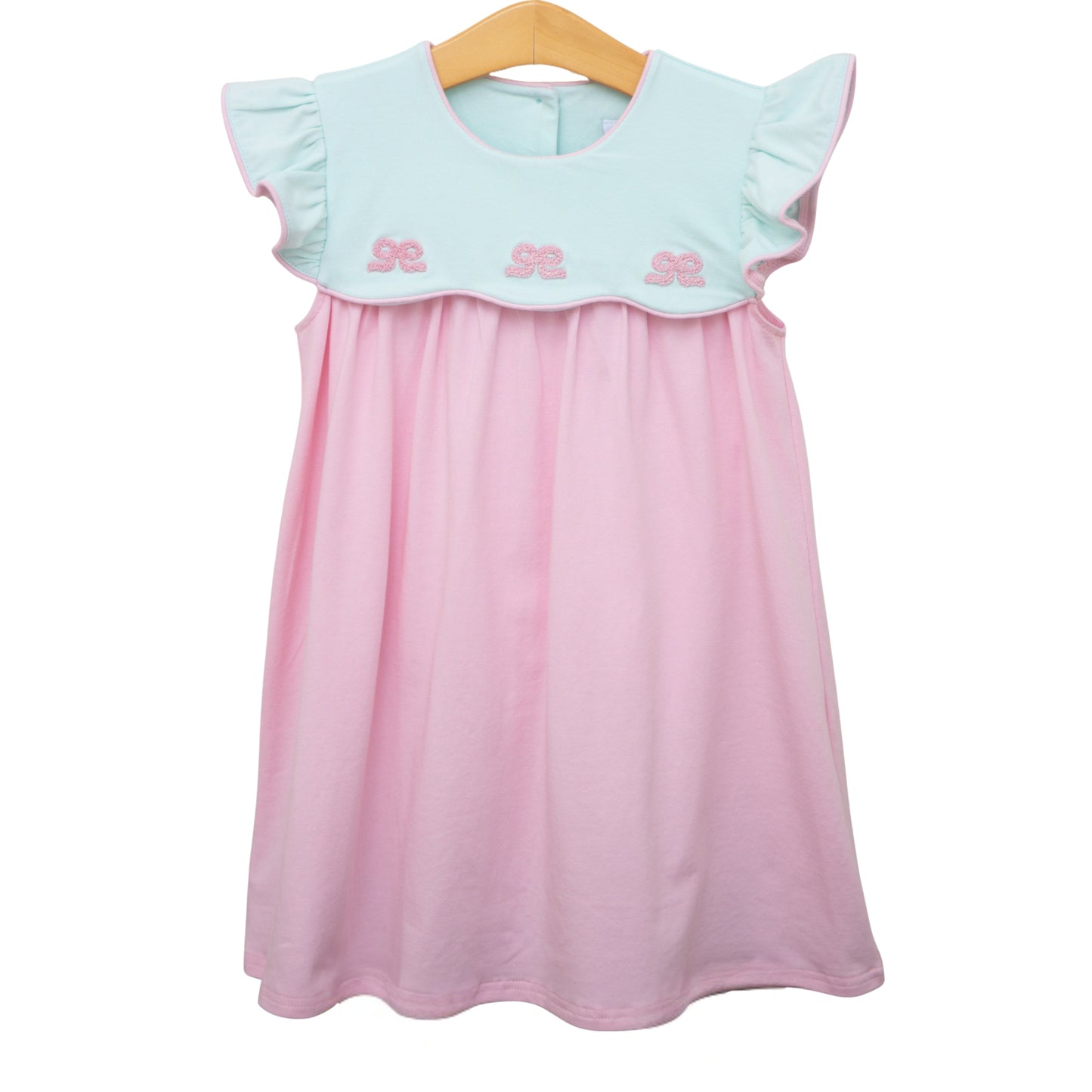 JellybeanFrench Knot Bow Scallop Dress - Persnickety Shop