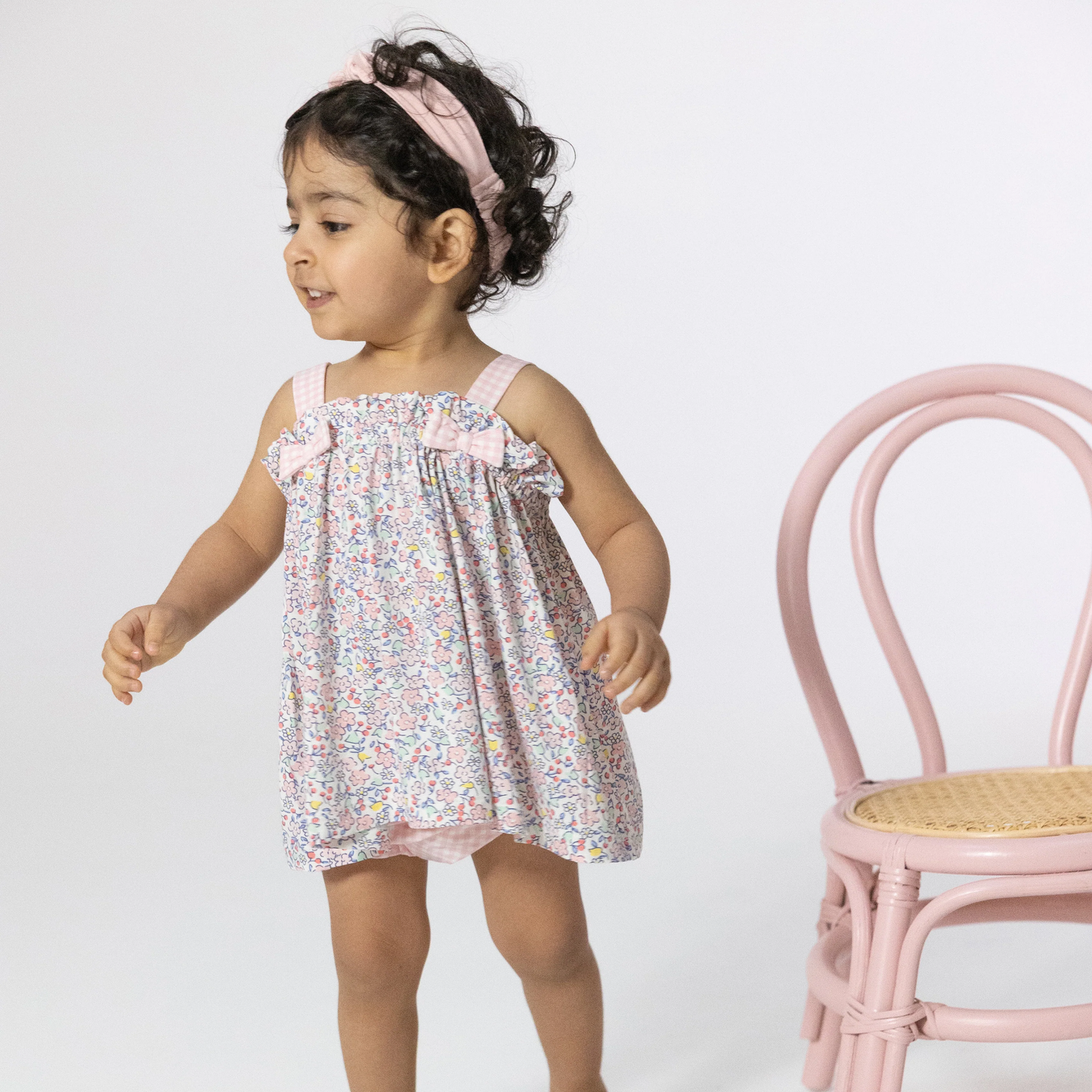 Elizabeth's Garden - Top with Bows and Ruffle Leg Bloomer - Persnickety Shop