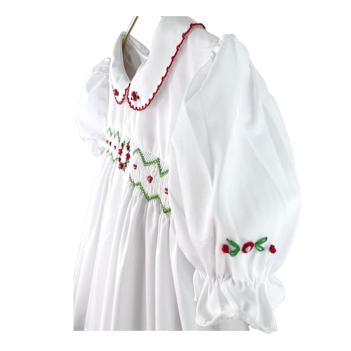 PETIT AMI Embroidered Holiday Smocked Dress