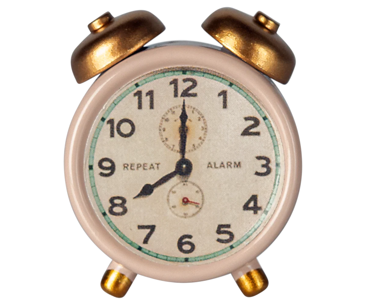 Maileg NEW Alarm clock, Mouse - Powder