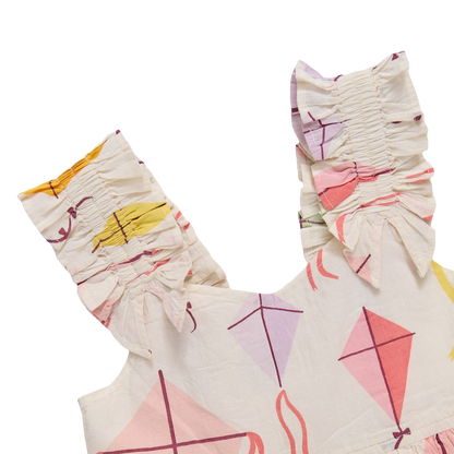 Pink Chicken - Girls Via Dress - Flying Kites - Persnickety Shop
