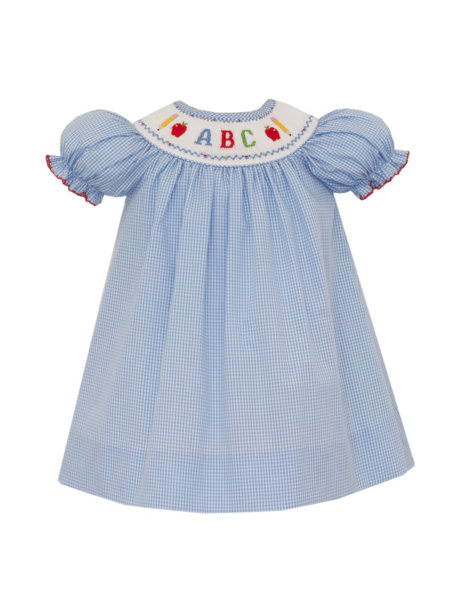 Petit Bebe ABC GIRL´S - Peri Blue Gingham Bishop