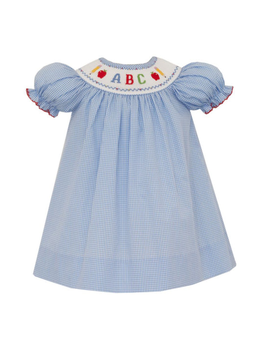 Petit Bebe ABC GIRL´S - Peri Blue Gingham Bishop