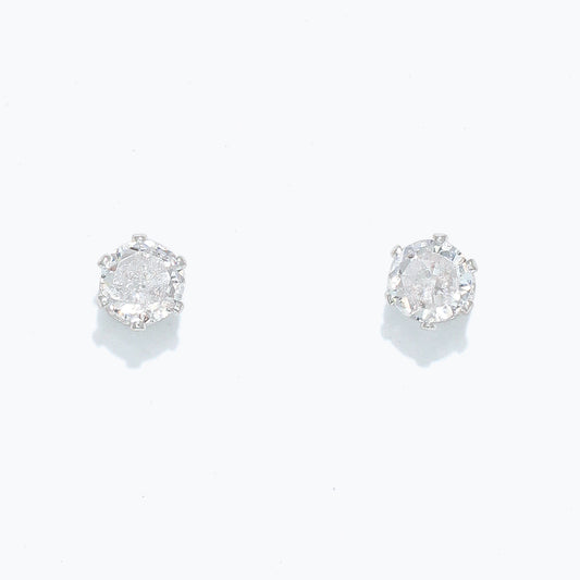 Earrings-CZ Stud in Silver