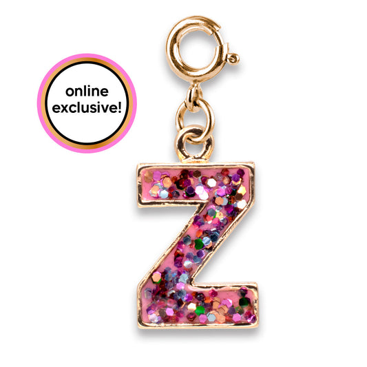 CHARM IT! Gold Pink Glitter Letter Z Charm - Persnickety Shop