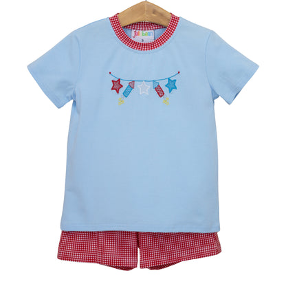 Jellybean Boy's Star Spangled Banner Short Set