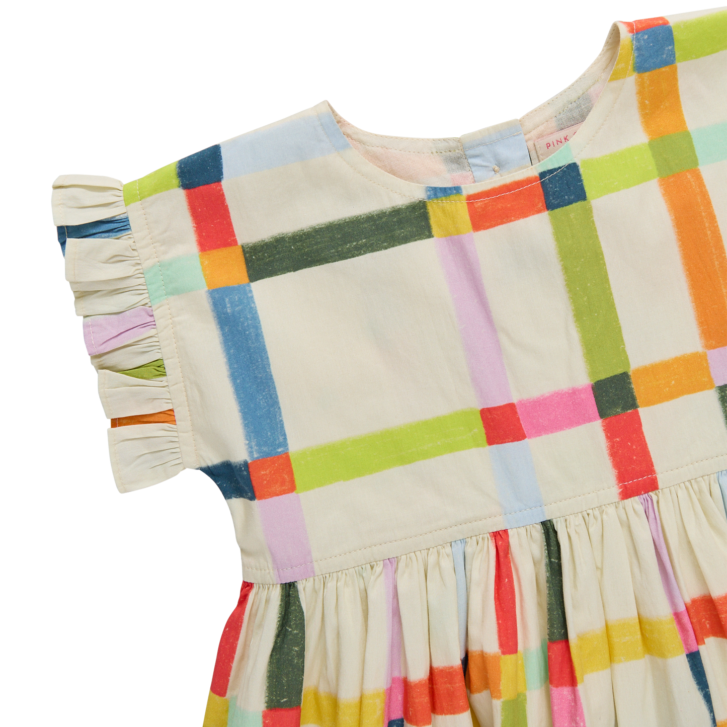 Pink Chicken - Baby Girls Adaline Dress Set - Multi Tattersall - Persnickety Shop