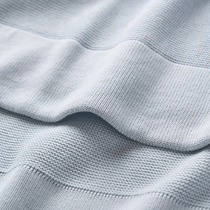ELEGANT BABY PALE BLUE SOFIA + FINN KNIT BABY BLANKET