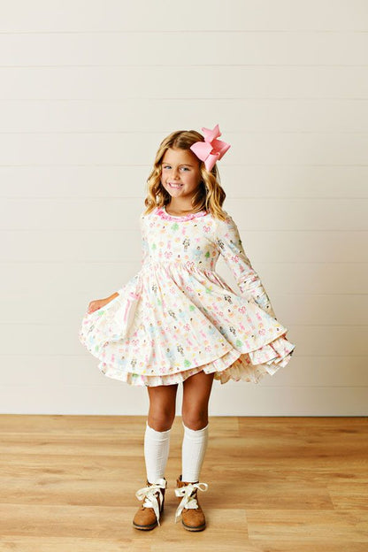 Swoon Baby by Serendipity – Pink Nutcracker Bliss Pocket Twirl Dress with Embroidery - Persnickety Shop