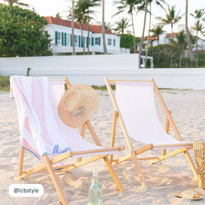 Beach Towel Pink Stripe - Persnickety Shop