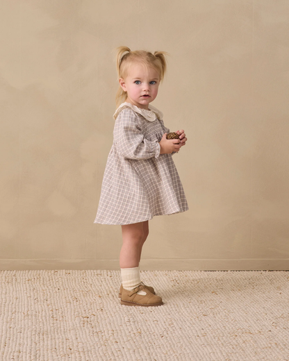 QUINCY MAE CALLIE DRESS BLUE GINGHAM