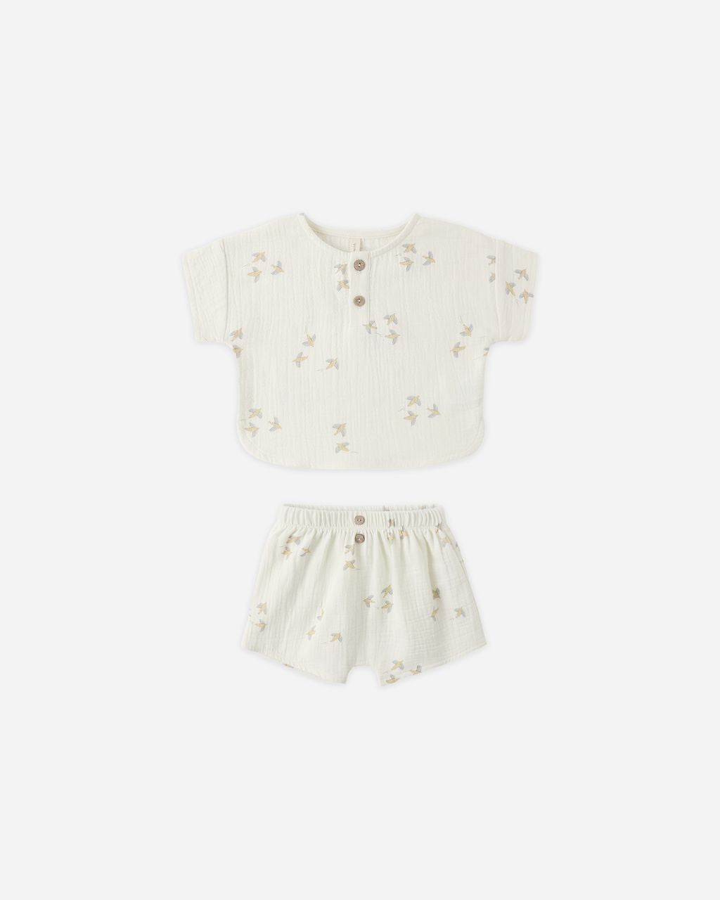Woven Boxy Top + Short Set || Birds - Persnickety Shop