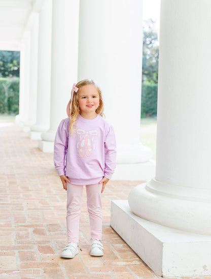 Trotter Street Kids French Terry Pullover- Ballet Shoes