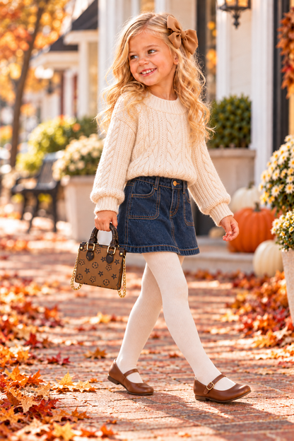 Fashion Printed Mini Tote- CAMEL