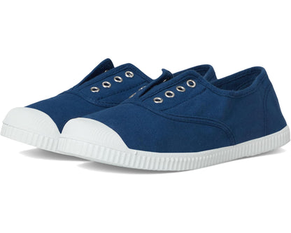 CIENTA NAVY CANVAS LACELESS SNEAKER - Persnickety Shop