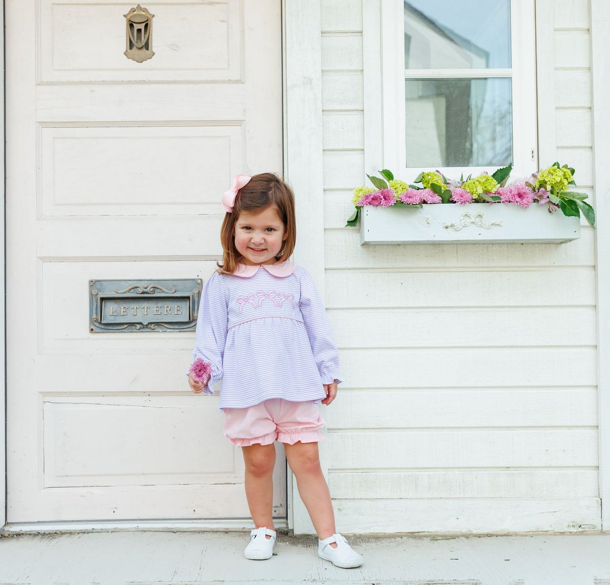 Trotter Street Kids Bows Bloomer Set
