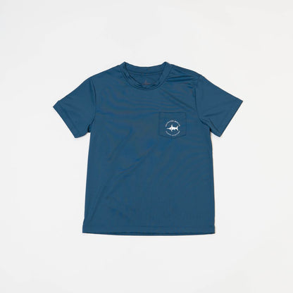 SALTWATER BOYS COMPANY PERFORMANCE POCKET TEE- HUNT SCENE