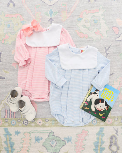 Jack Bubble - Light Blue Stripe  by Jellybeans Smock Candy - Persnickety Shop