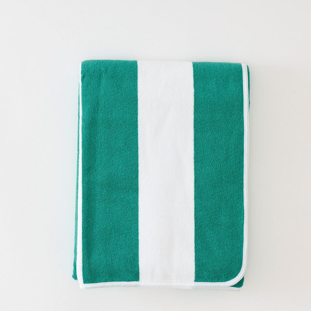 Beach Towel Green Stripe - Persnickety Shop