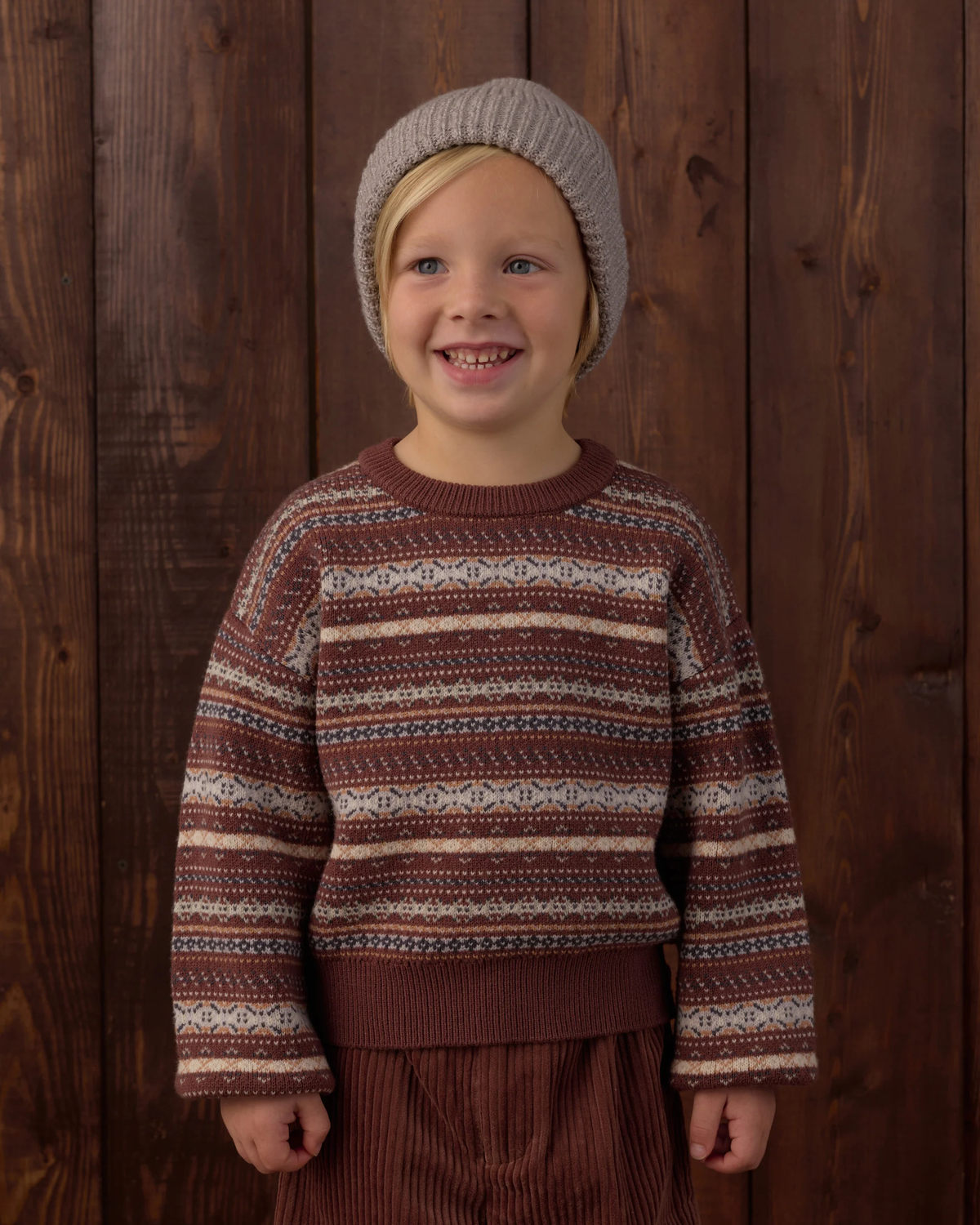 RYLEE + CRU ASPEN SWEATER MULBERRY MULTI-STRIPE