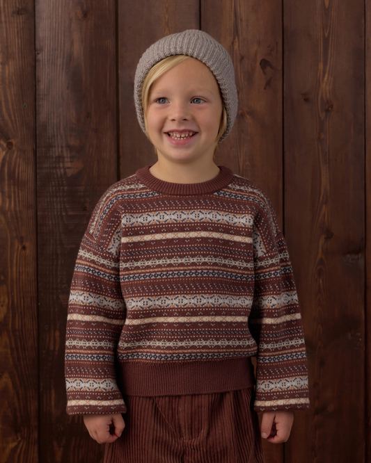 RYLEE + CRU ASPEN SWEATER MULBERRY MULTI-STRIPE - Persnickety Shop