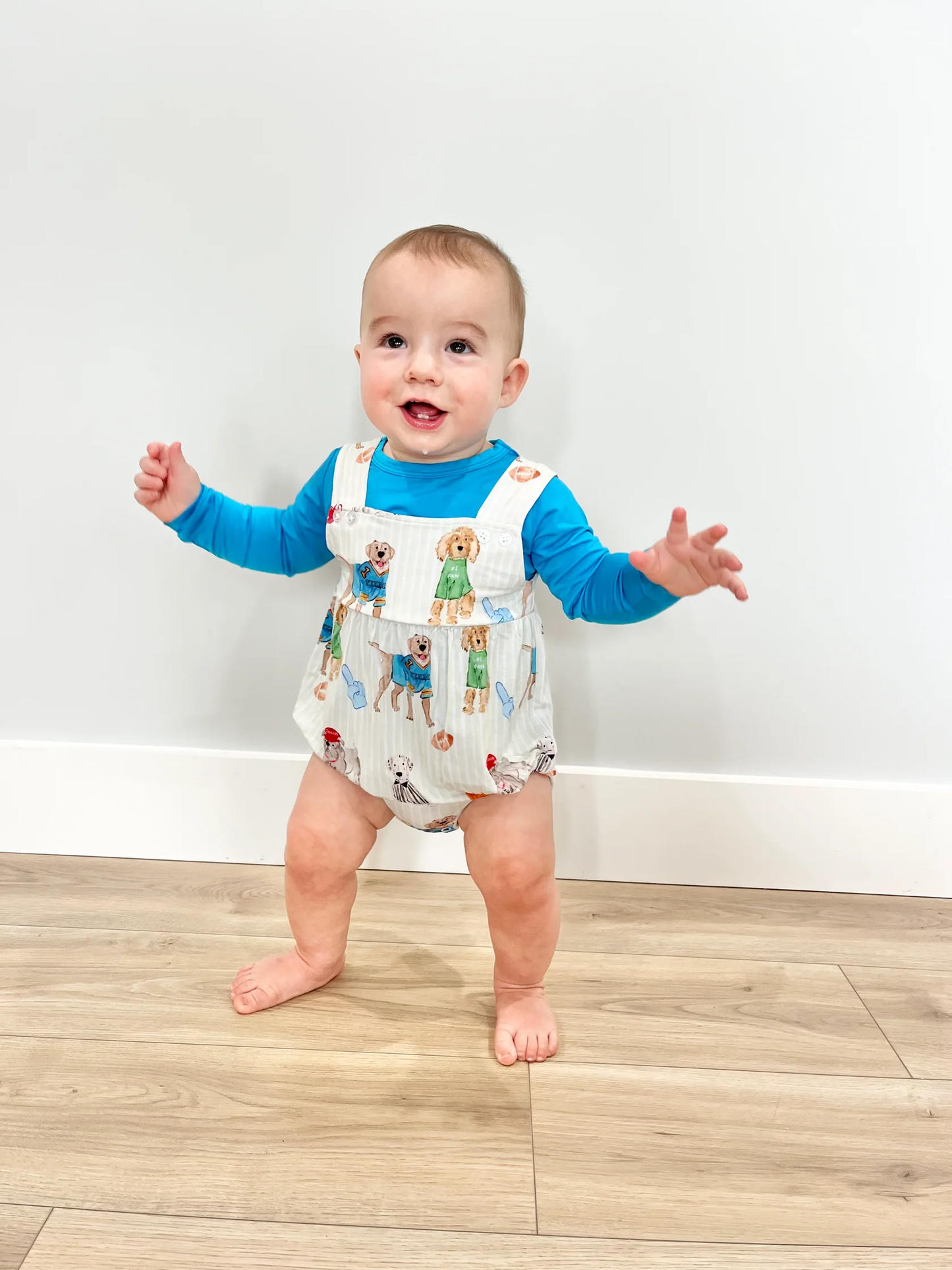 Sweet Bay Clothing-Sweet Bay Clothing- Puppy Football Bubble Size 6-12M - Persnickety Shop