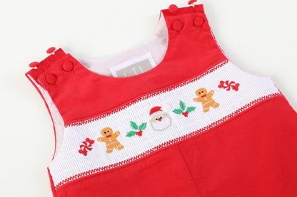 Lil Cactus *Pre-Order* Red Velvet Christmas Smocked Jon Jon
