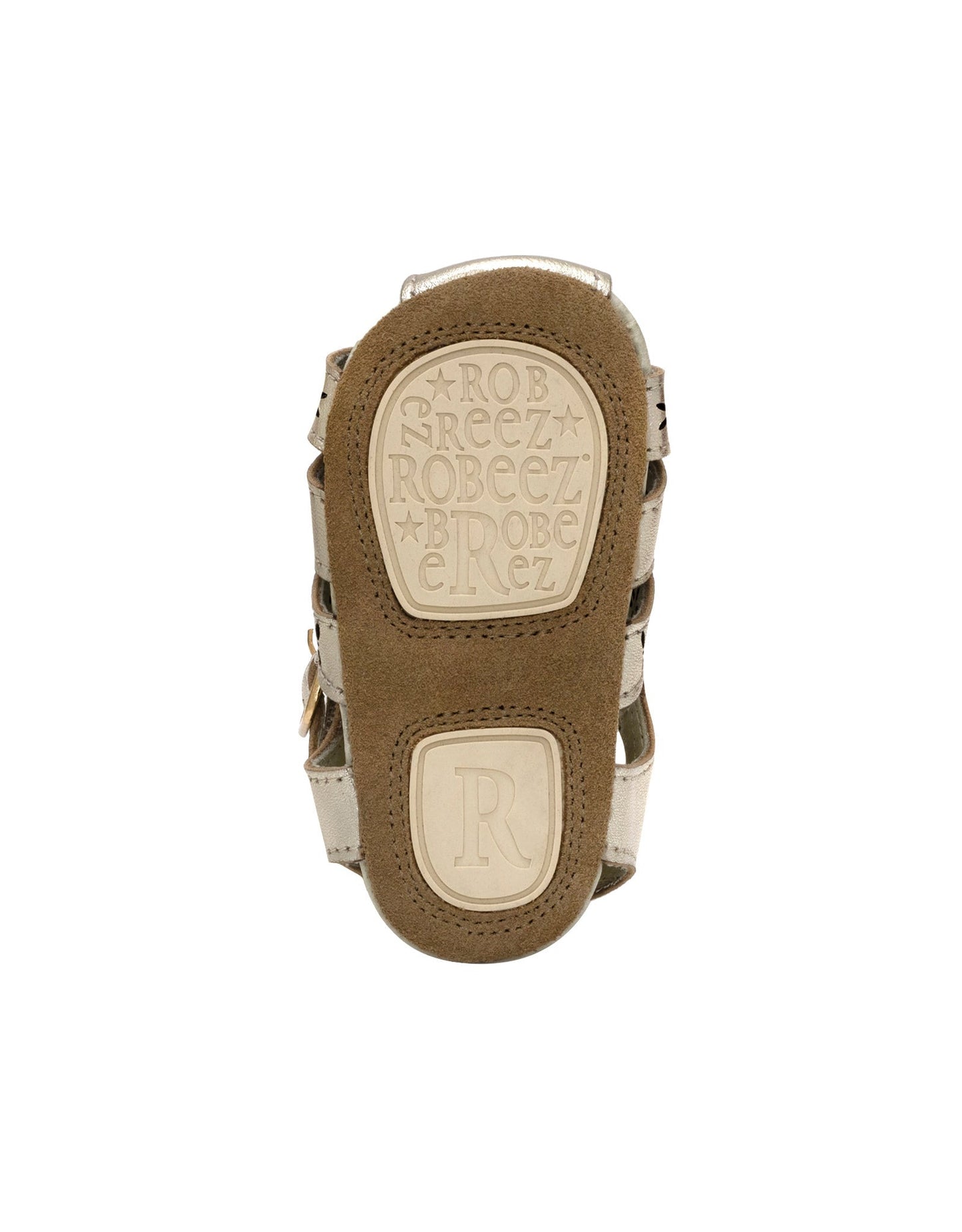 Robeez- Fleur First Kicks Sandals Gold - Persnickety Shop