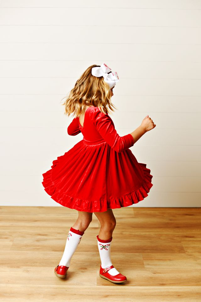 Swoon – Red Velvet Dress - Persnickety Shop