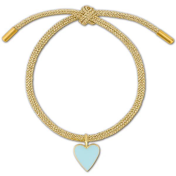 Lurex Bracelet with Small Enamel Heart - Persnickety Shop